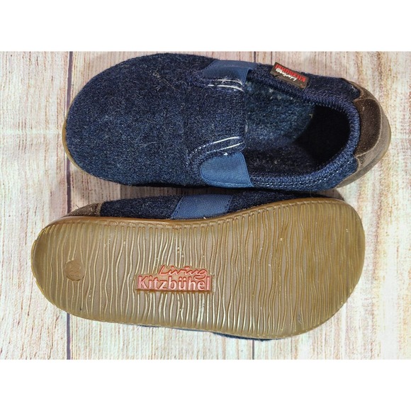 Living Kitzbuhel Kid's Slip On Wool Slipper Shoes Size 28 Navy Blue Non-Slip - Picture 7 of 7